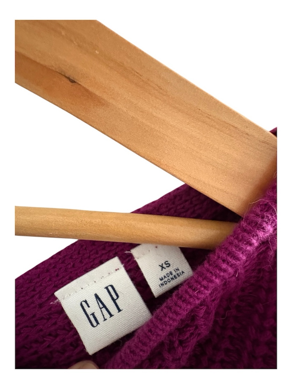 GAP Off-the-Shoulder Ribbed Sweater - Fuchsia - Picture 5 of 7